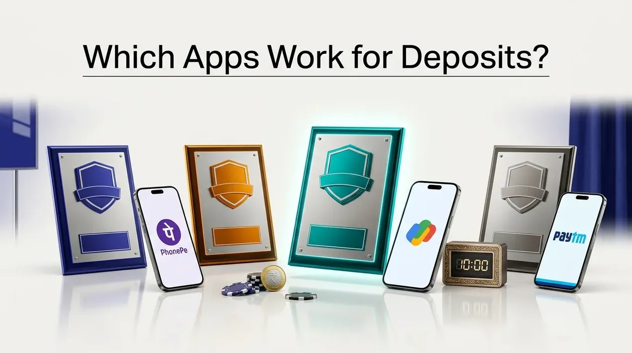 Popular Indian payment app logos for betting deposits.